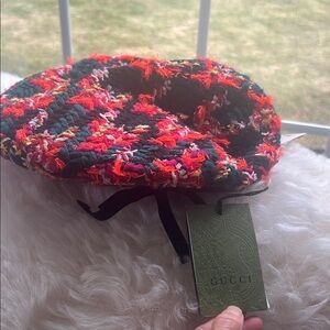 Gucci Vibrant Knit Beret NWT